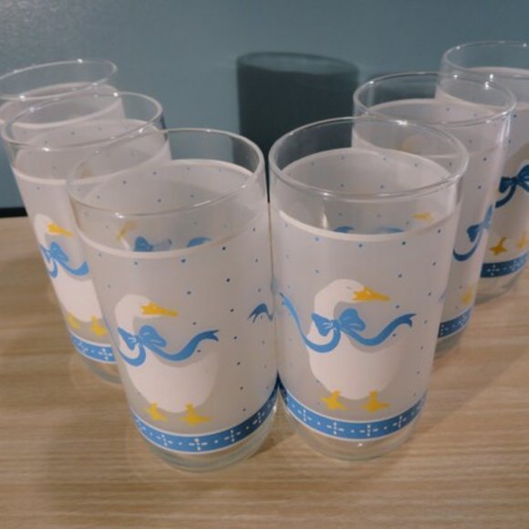 Vintage Libbey Frosted Country Goose Drinking Glasses - Set of 6 - Picture 3 of 7